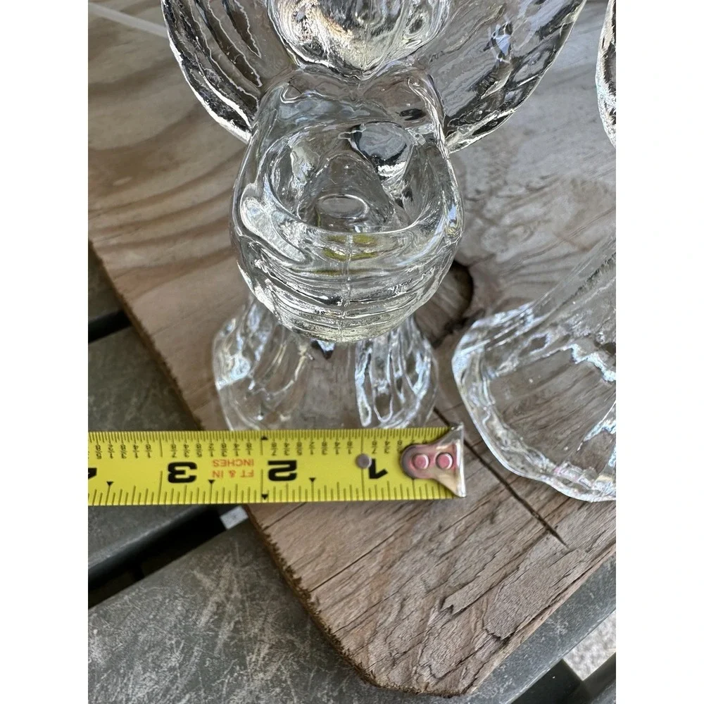 VTG Centurion Collection Angel‎ Candle Holders Set of 2 Glass W/Box About 4 Inch